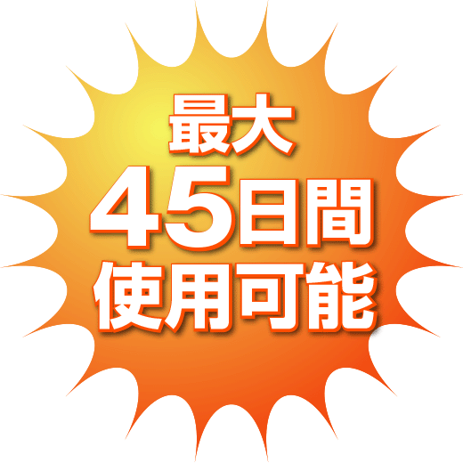 45日間使用可能