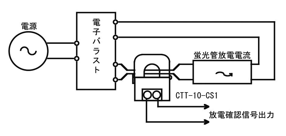 分割型センサ 蛍光灯の失灯検出 回路例